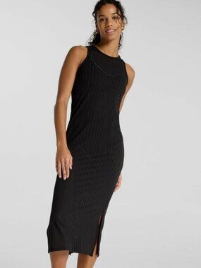 Calia Women's Midi Swim Cover Up Dress in Pure Black size XS NWT